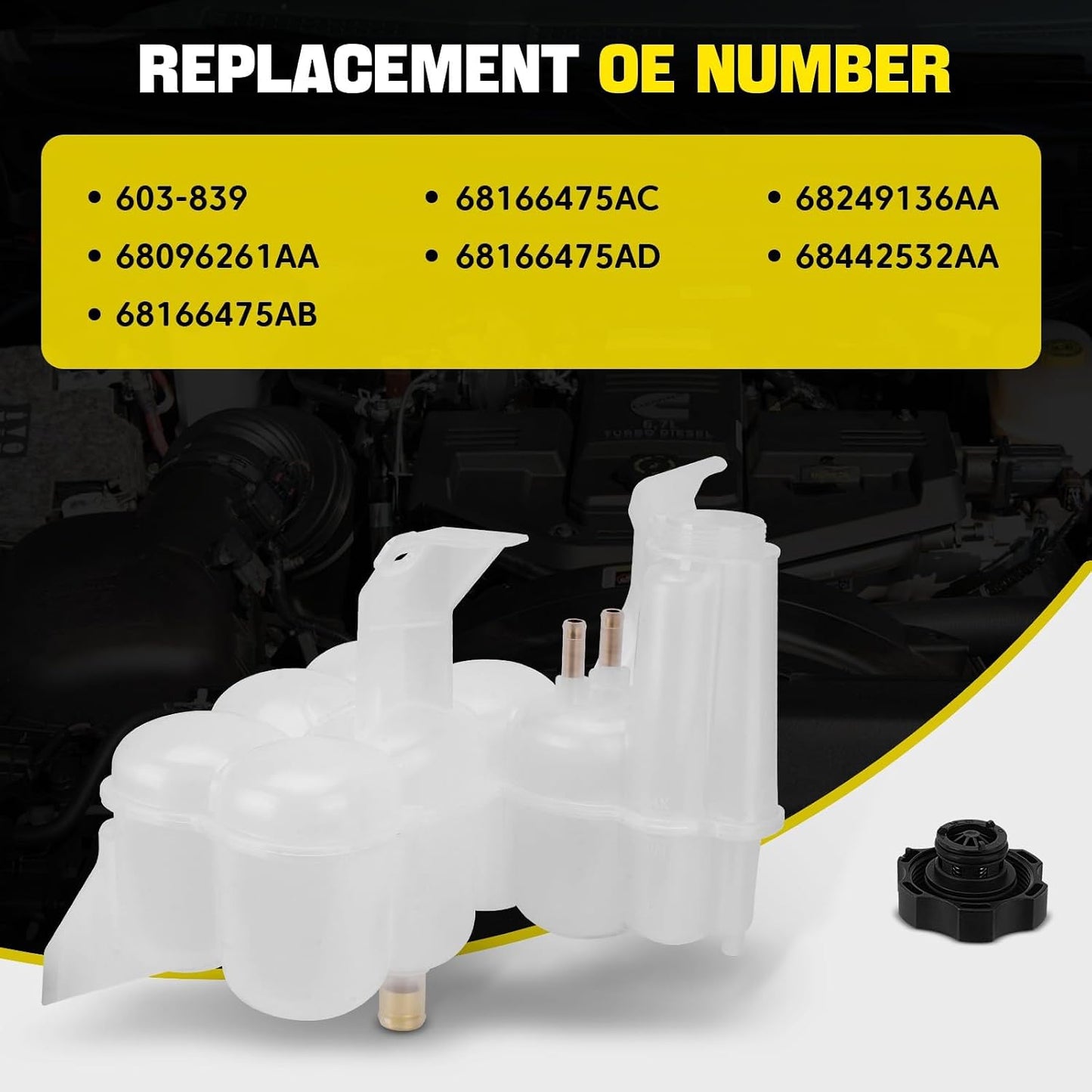 Tanque refrigerante compat Ram L6 6.7L con sensor