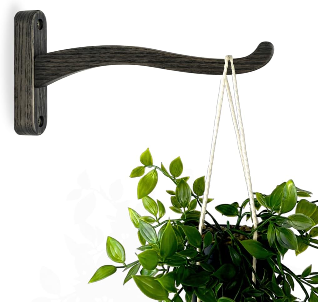 Colgador madera para plantas pared gancho duradero