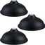 3 Pzas Sombras de Tambor Metal H5.9*D12 E26 Negro
