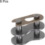 8 Eslabones cadena rodillos 12B-1 acero carbono 0.75pulg