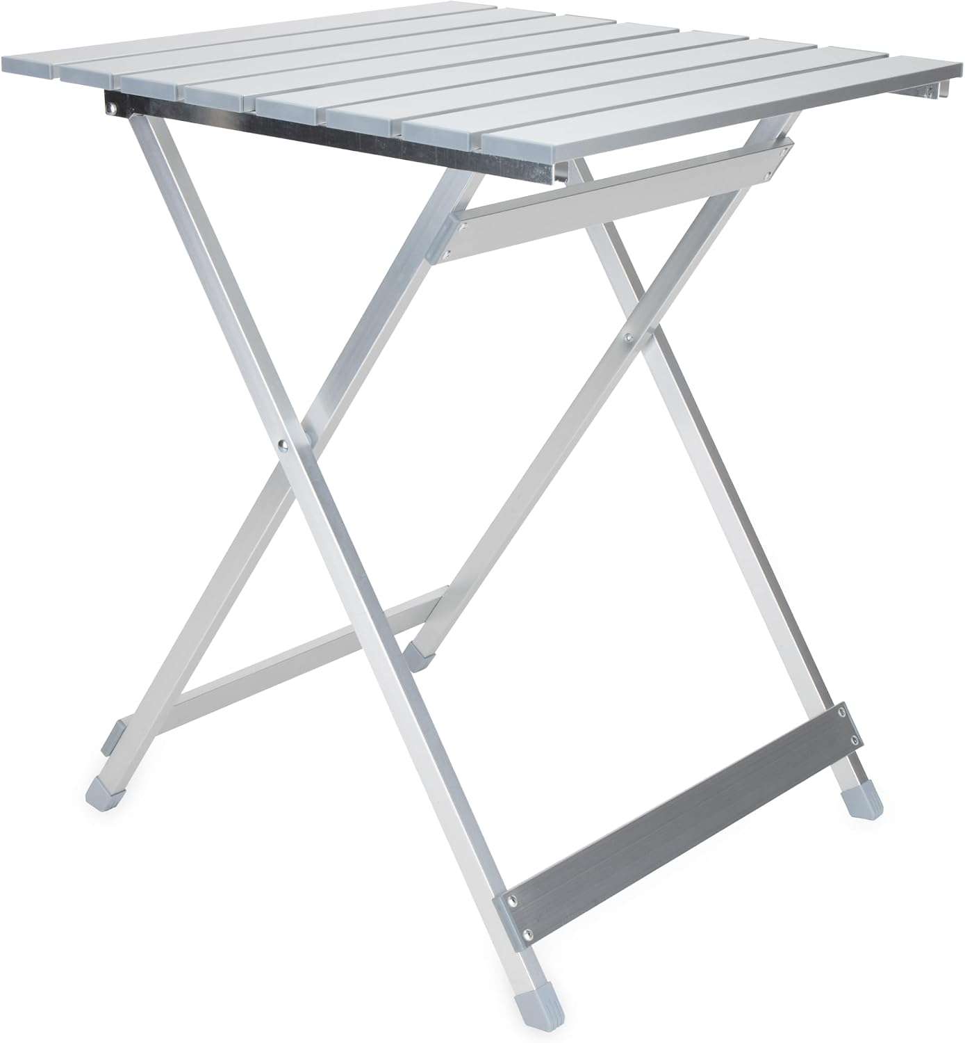 Mesa auxiliar aluminio 19.5x20x24.25" soporta 110lb camping