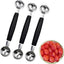 Set 3 Cucharas Acero Inox Doble Punta para Helado Frutas