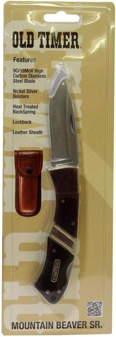 Cuchillo plegable 7.7pulg acero inox mango madera