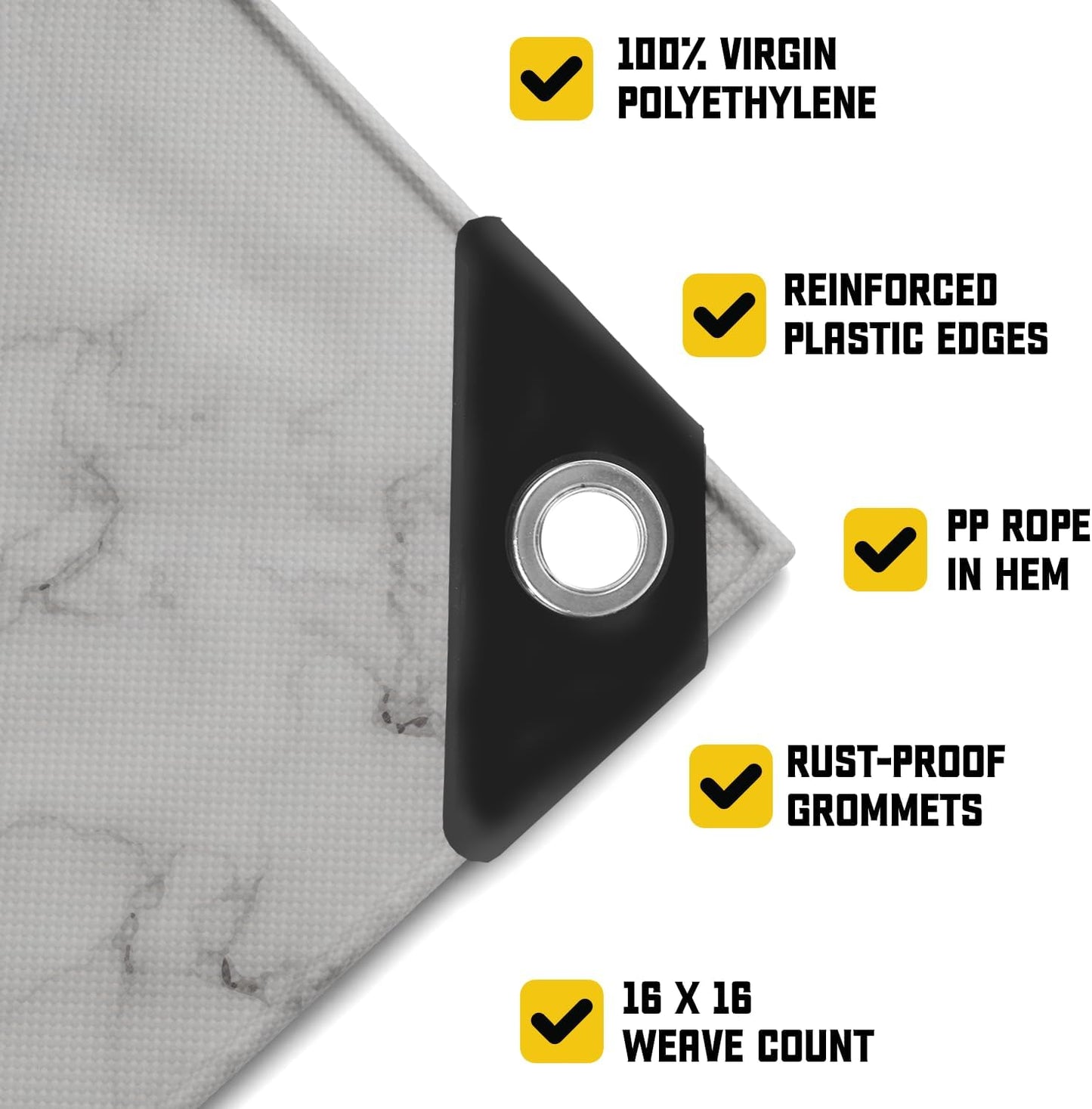 Cubierta lona polietileno 0.78pulg impermeable UV resistente