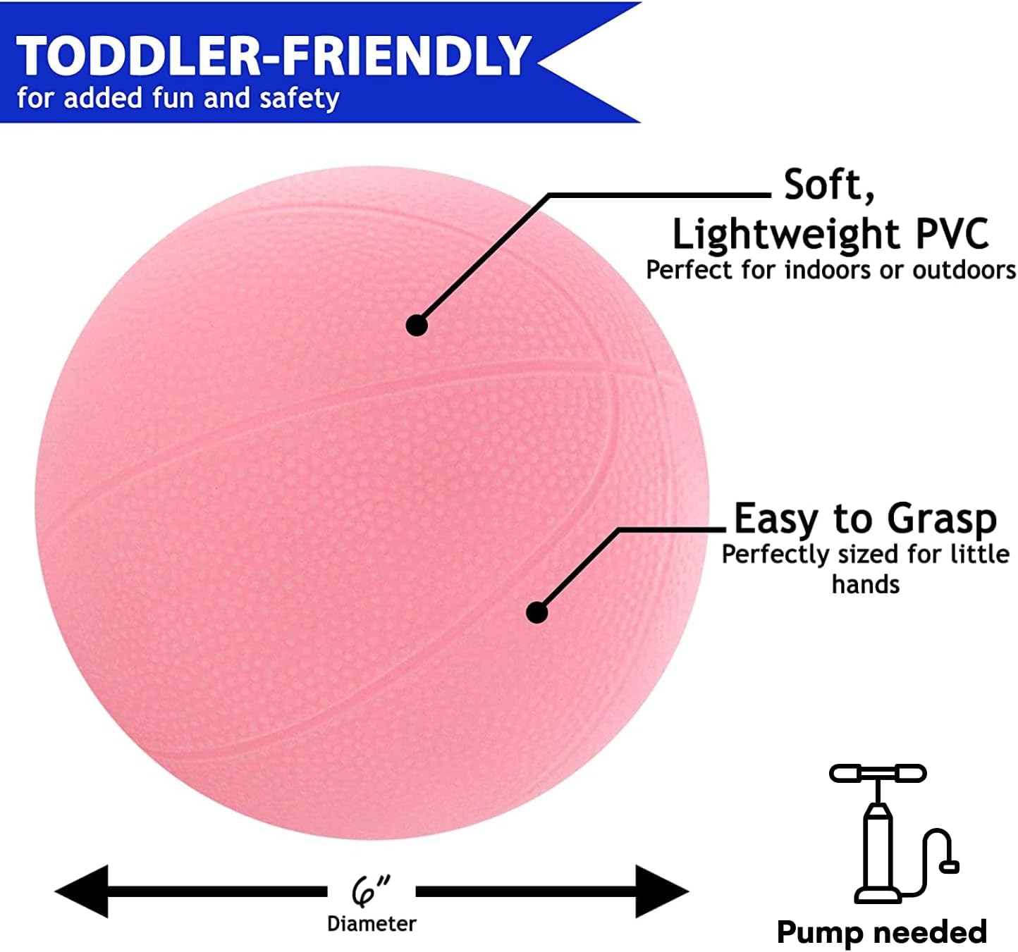 Balón repuesto Little Tikes Easy Score 6pulg rosa