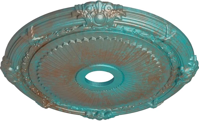 Medallón techo 27 1/2" Pátina Verde Cobre