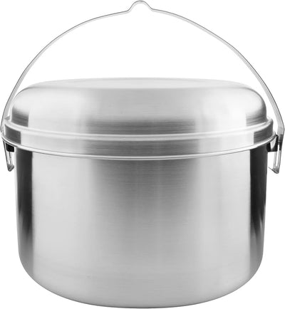 Set cocina camping acero inox con asa para colgar