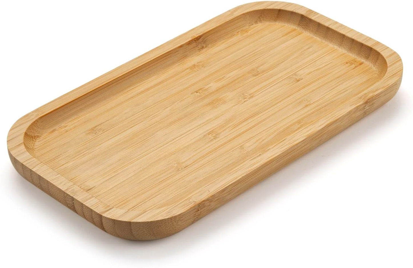 Bandeja baño bambú 9.8x5.5" organización decoración