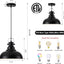 Lámpara colgante industrial ajustable E26 negro