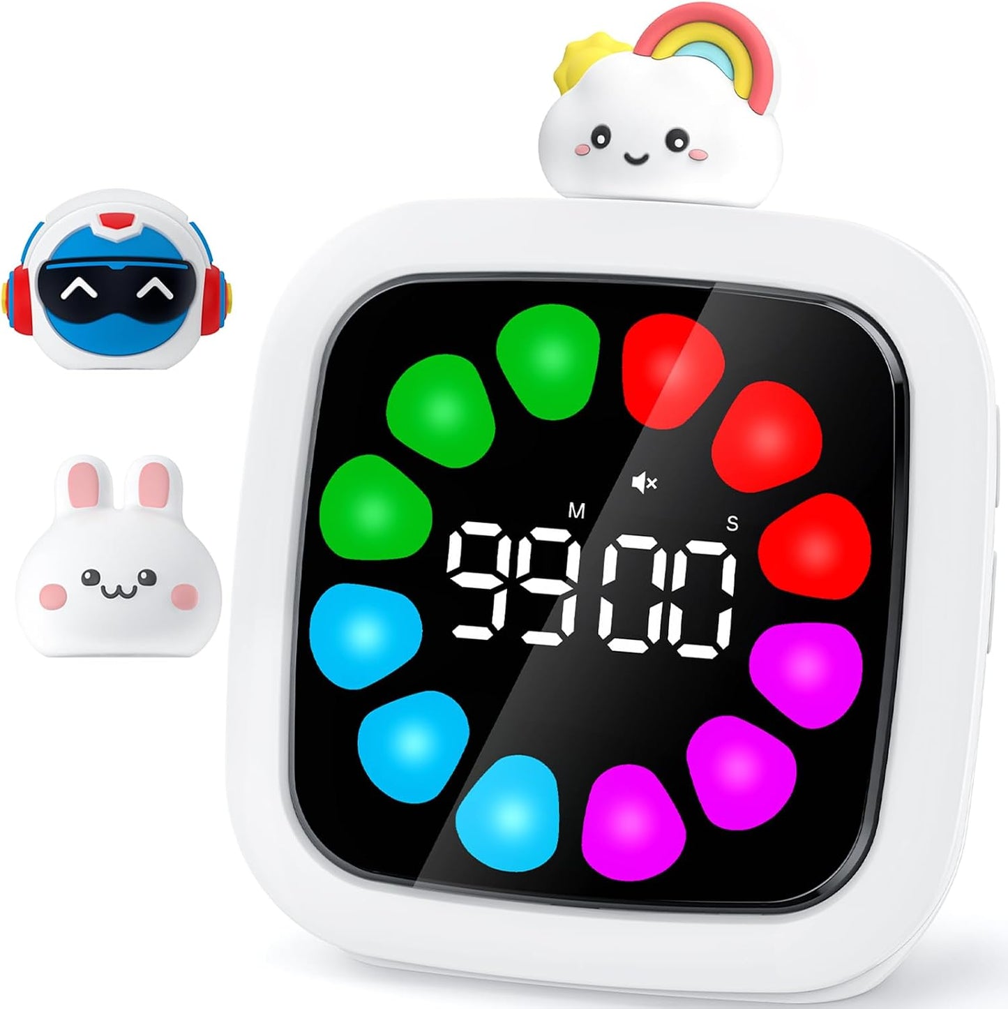 Temporizador visual digital para niños 99 min 19 tonos