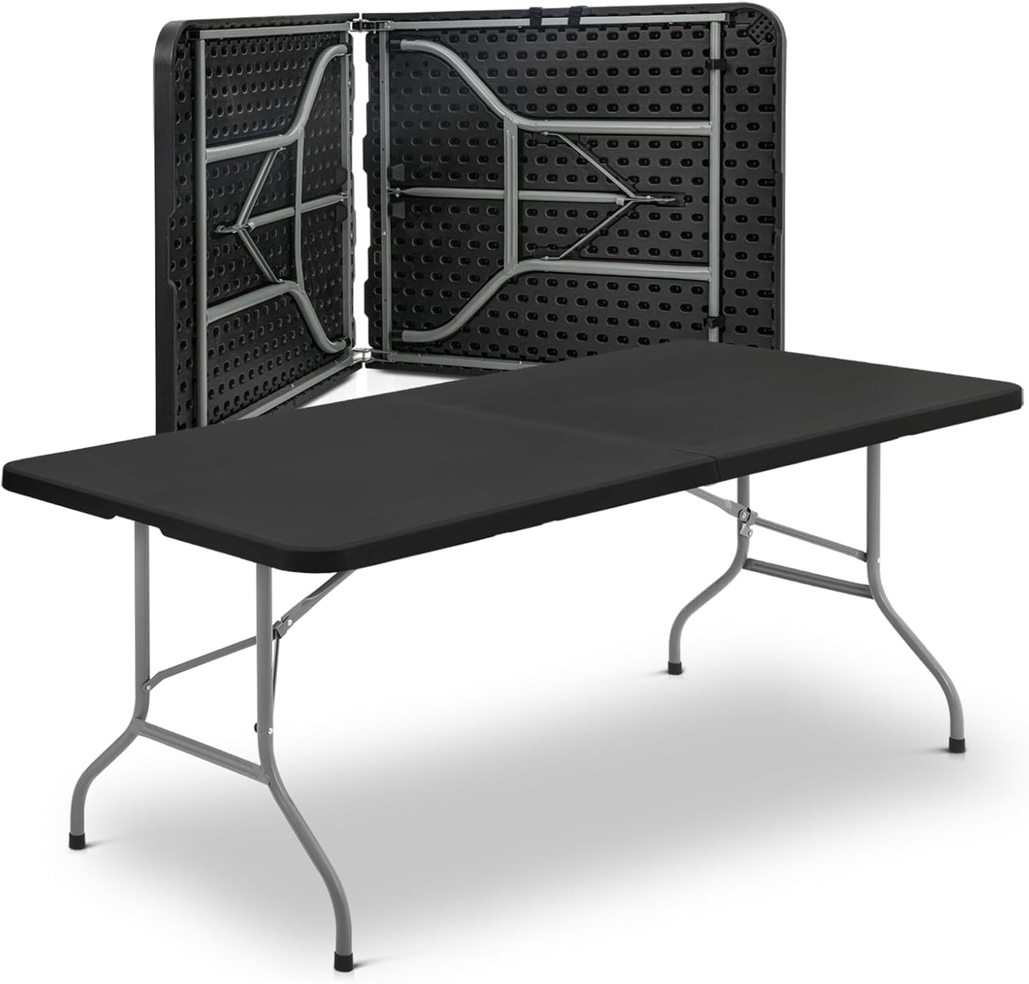 Mesa plegable 8ft cuadrada plástico set camping