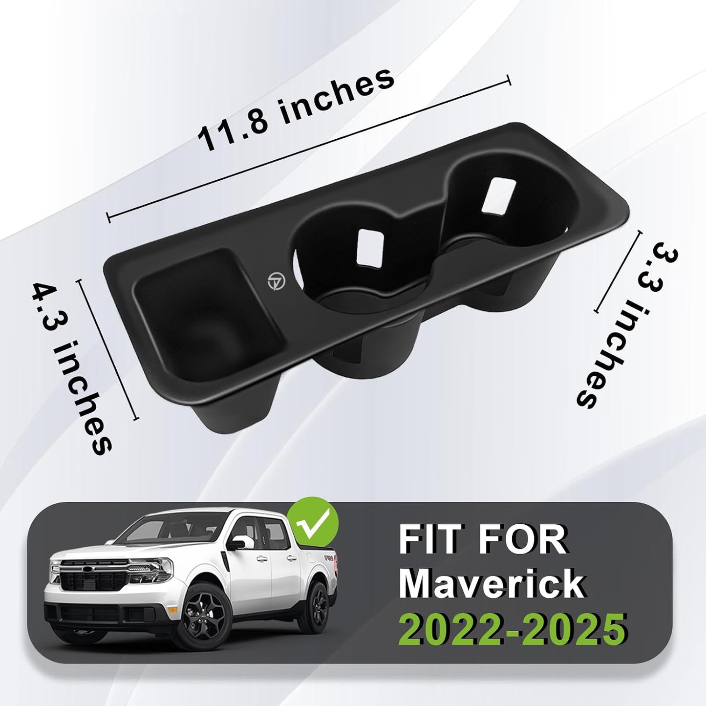 Insertos portavasos silicona Ford Maverick 22-25 negro