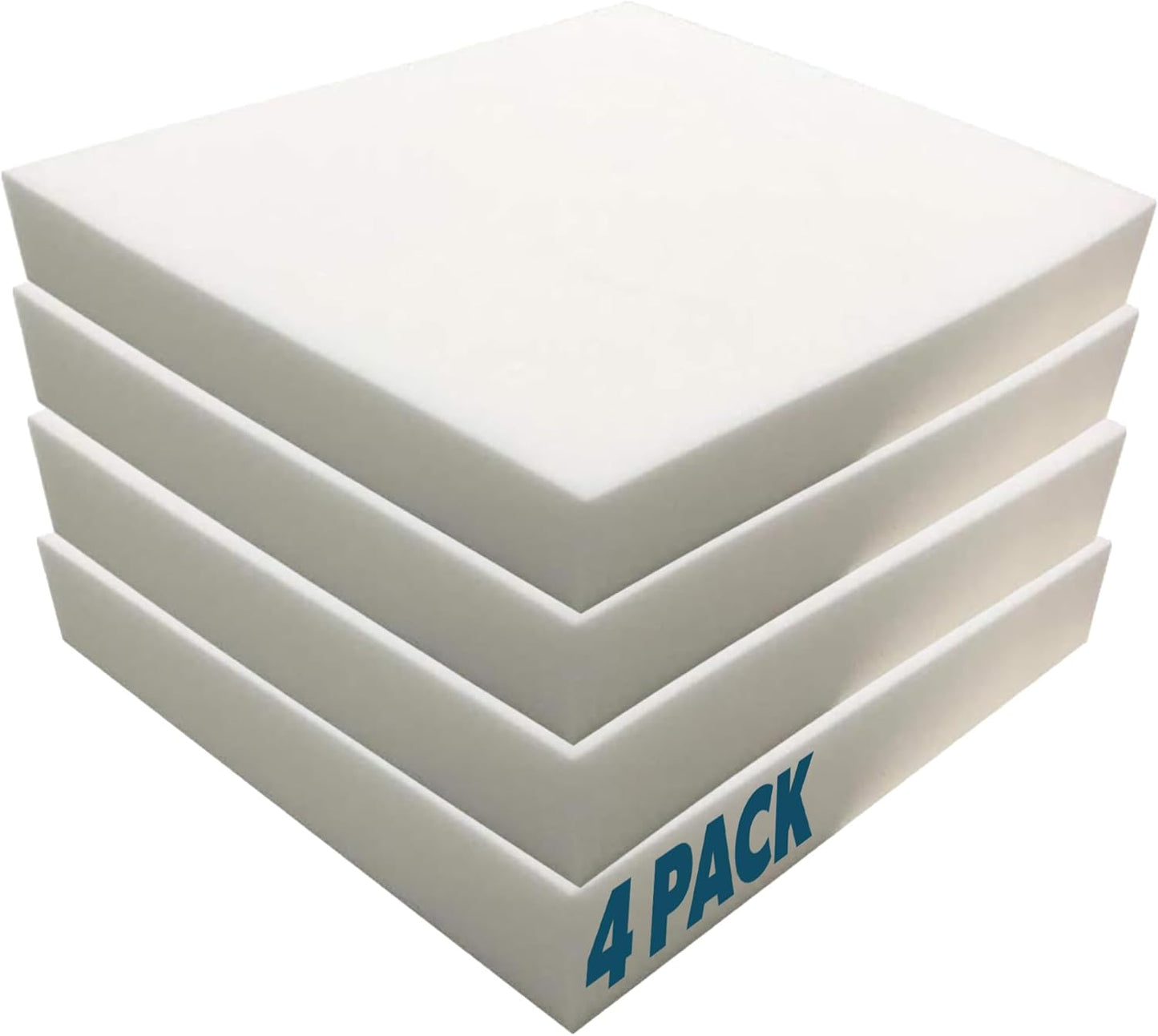 4 Pzas Cojín Sofá Espuma Alta Densidad 24x24pulg