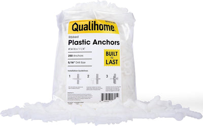 Anclajes plástico acanalado para yeso 14-16x1-1/4pulg
