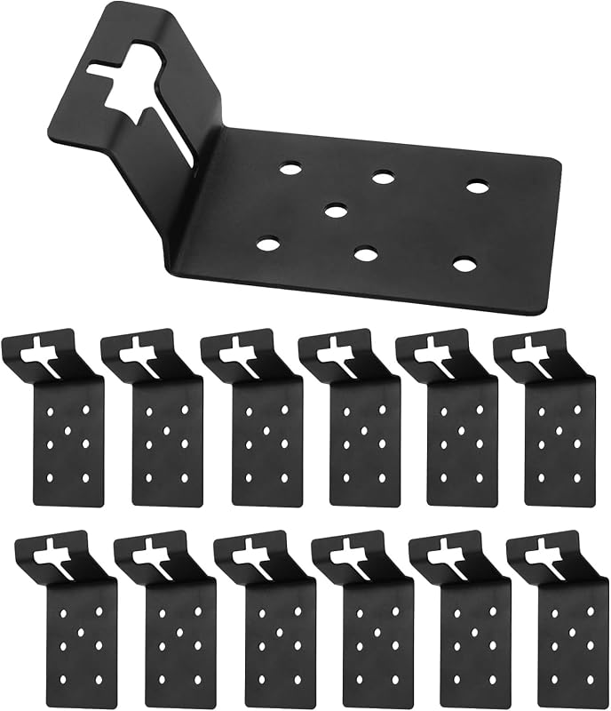 12 Soportes T Negro para Poste Letreros Cercas