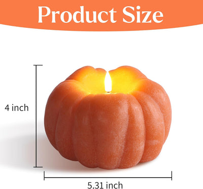 Vela LED Halloween naranja con control remoto 5.4"
