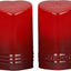 Salero y pimentero corazón 4oz color cereza