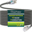 Cable extensión 50" gris 12/3 SJTW UL impermeable