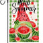 Bandera jardín sandía hello summer 12.5x18pulg doble cara
