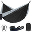 Hamaca portátil para campamento y jardín 210D negro/gris