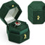 Caja anillos terciopelo hexagonal para compromiso boda
