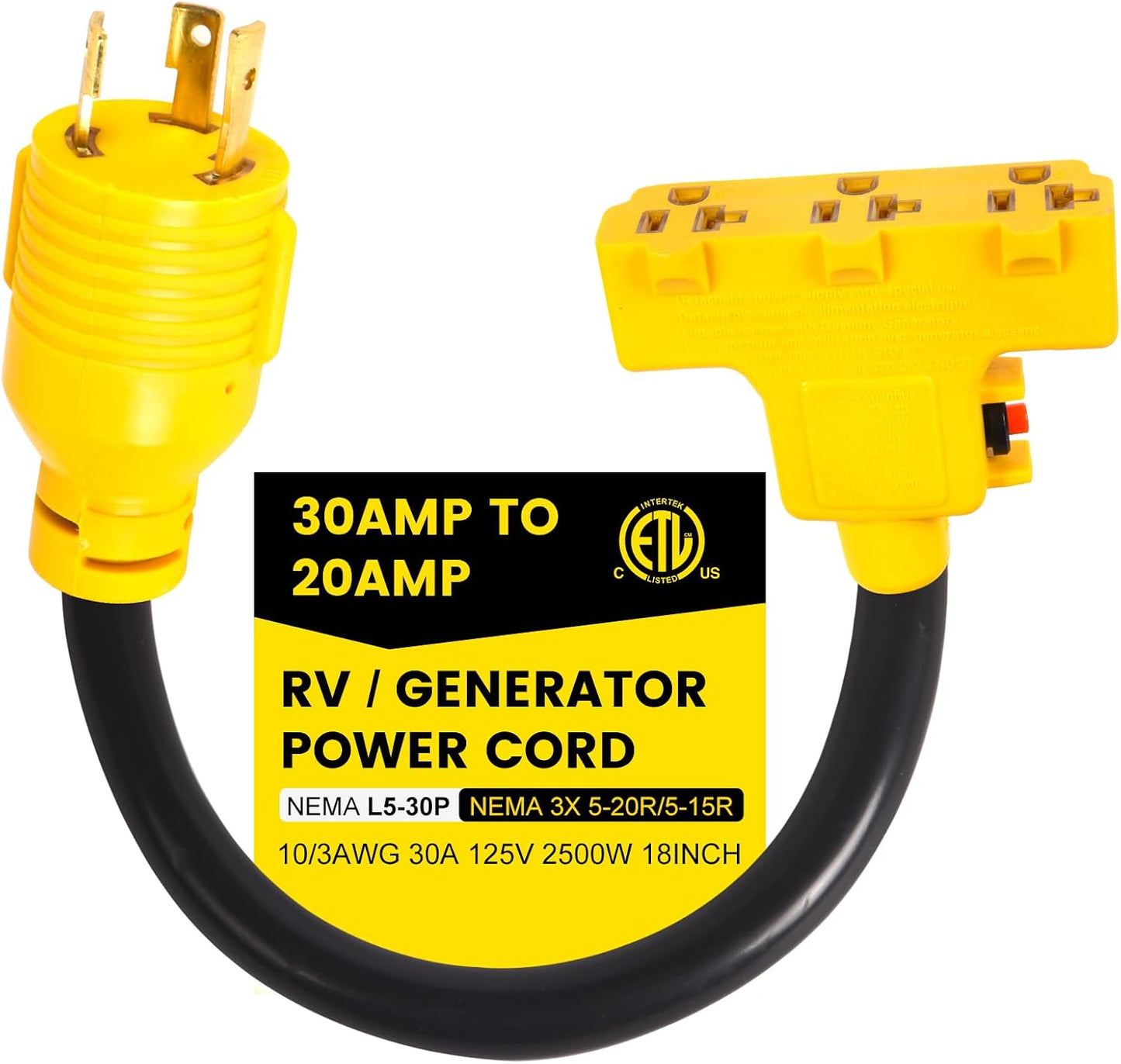 Protector sobrecarga 30A 110V adaptador generador