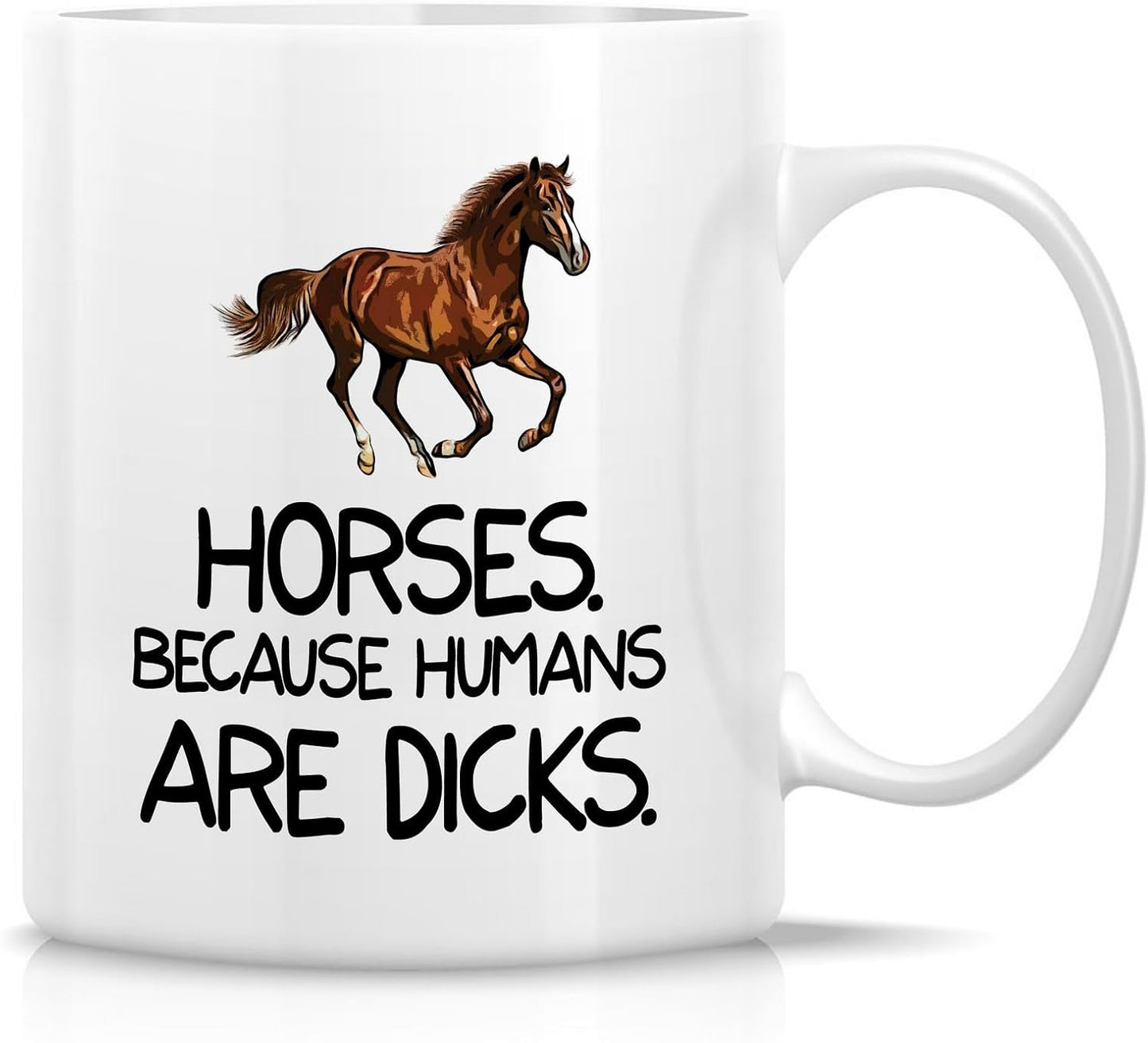 Taza cerámica 11oz para amantes de los caballos