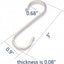 9 Pzas Gancho Acero Inox 3" Forma S para Cocina y Oficina