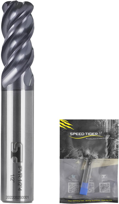Fresa carburo 4 flautas 3/8pulg espaciado titanio