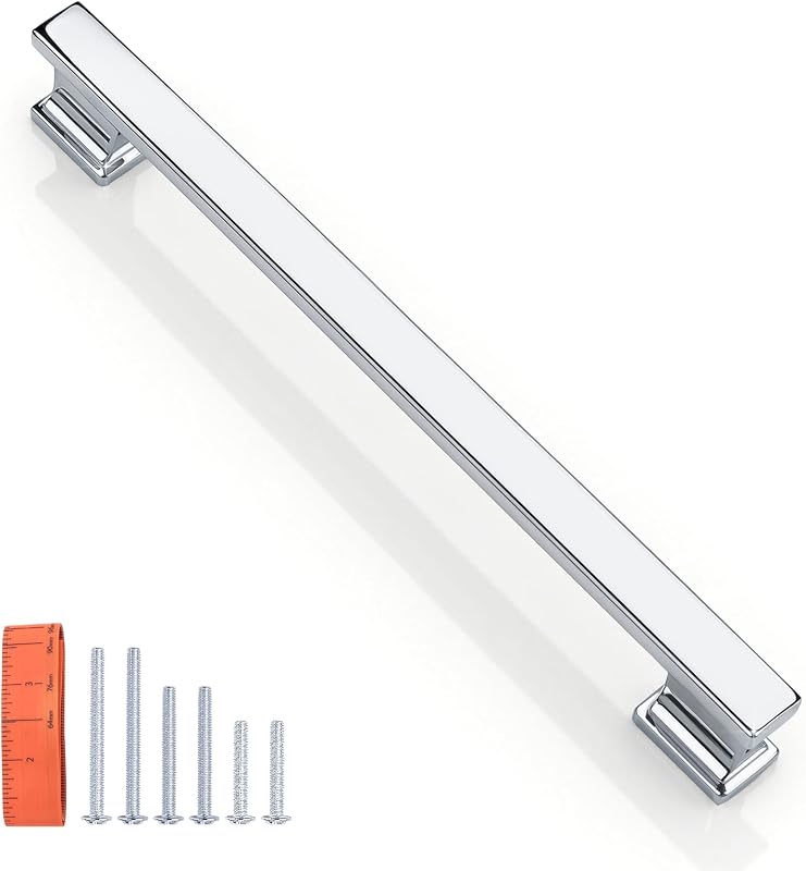 20 Tiradores Cromados 7-9/16" para Gabinetes Cocina