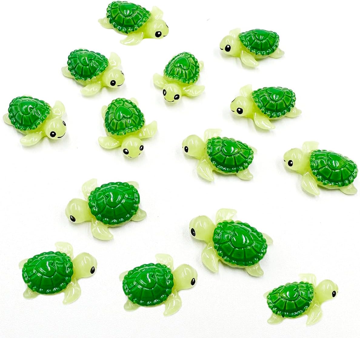 Mini tortuga verde resina 30 pzas decoración jardín