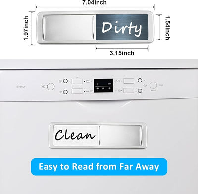 Imán lavavajillas con texto Clean y Dirty indicador deslizamiento