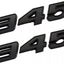 Set 345 Emblemas 3D Adhesivo Pasajero Conductor Negro Mate