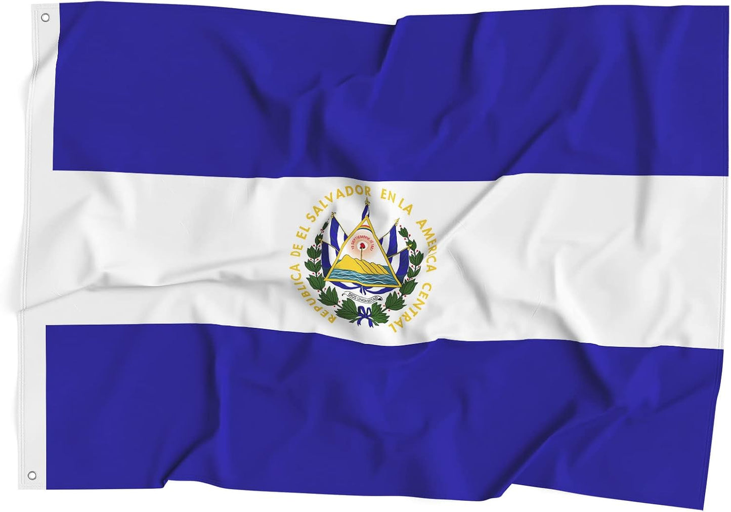 Bandera El Salvador 3x5ft poliéster anti-UV interiores exteriores