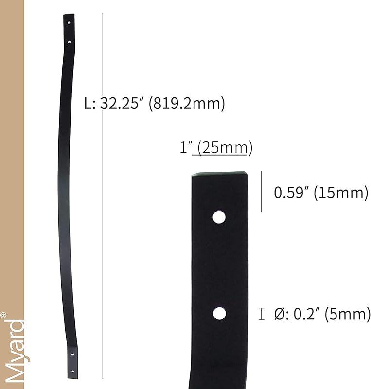 Balaustres hierro 32pulg estilo arco pack 50 negro mate