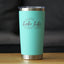 Taza café aislada acero inox con tapa deslizante verde