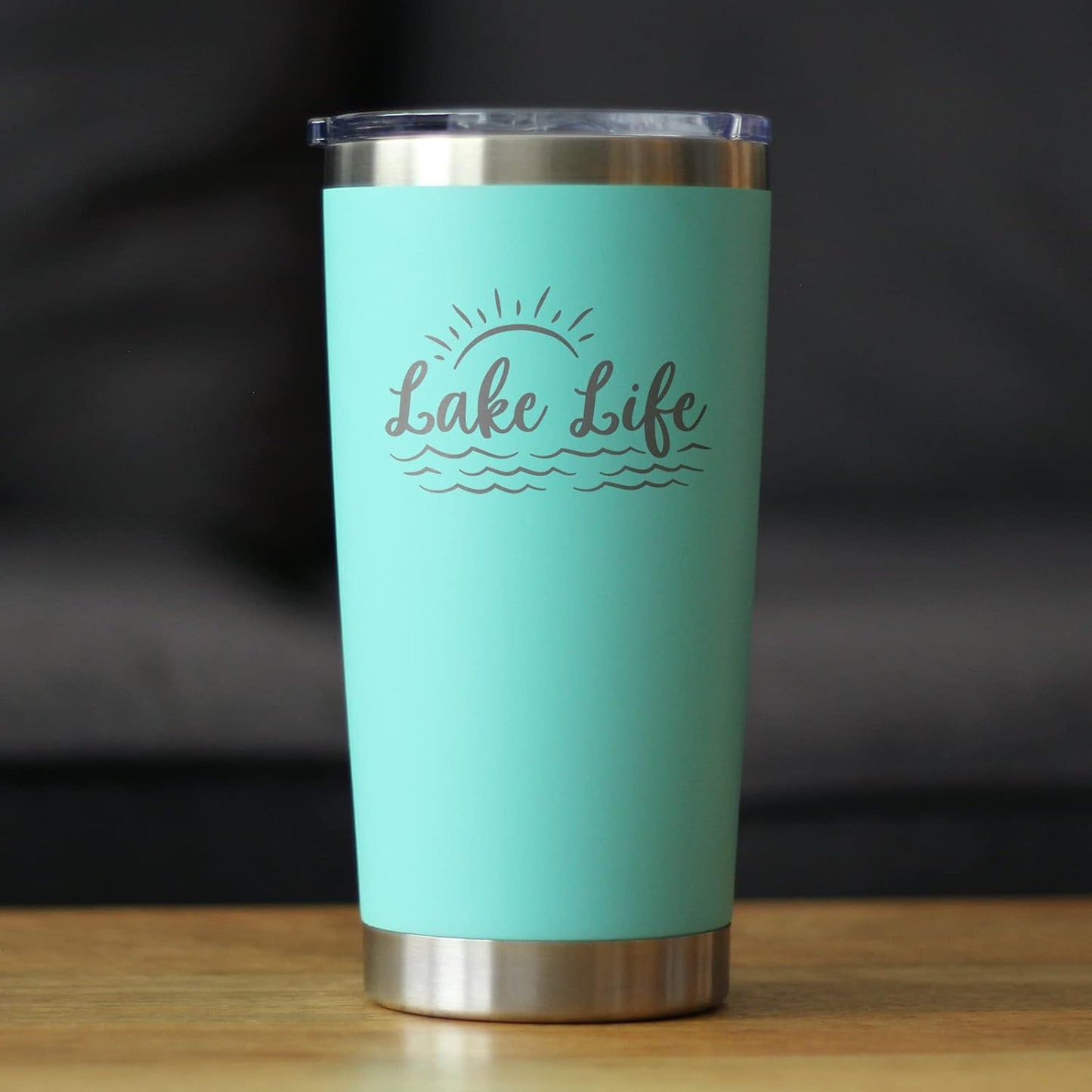 Taza café aislada acero inox con tapa deslizante verde