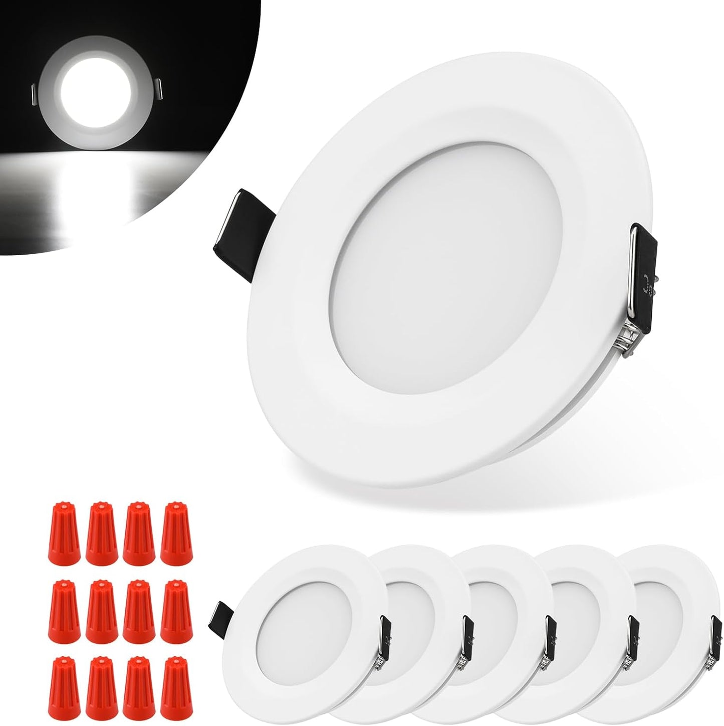 Luz techo empotrada RV 12V LED ultradelgada alta brillo