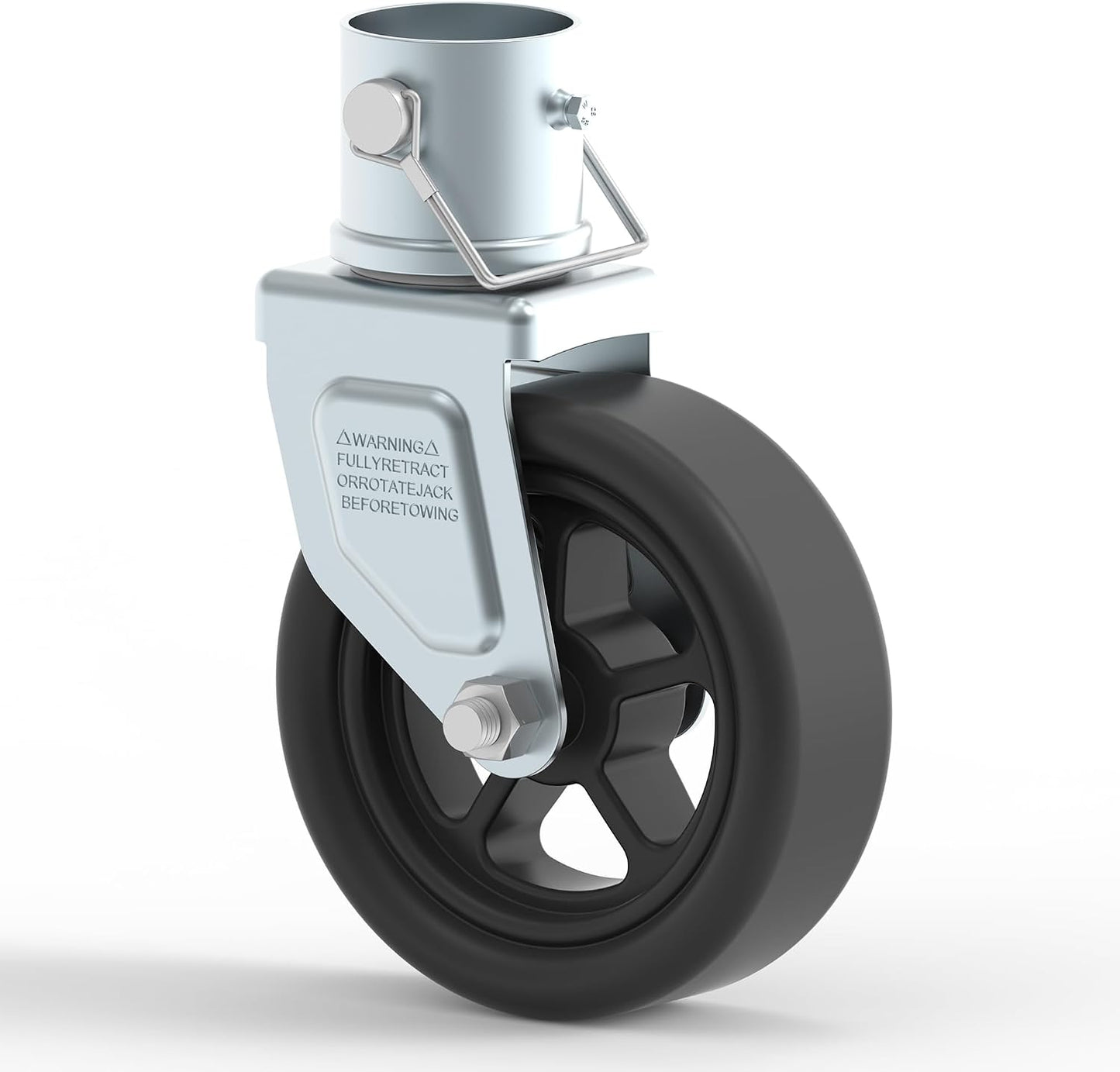 Gato remolque 1500lb 6" rueda giratoria mejorada plateado