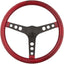Volante 3 radios negros 13.5pulg color rojo