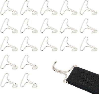 20 Pzas Ganchos Metal para Asiento Coche Clip Bloqueo