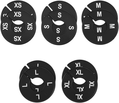 Separadores redondo negro estampado blanco kit 10 XS-XL