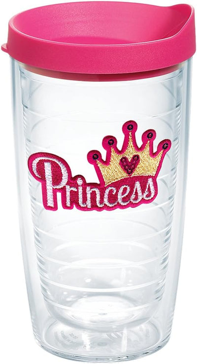 Vaso térmico doble pared lentejuelas 16oz transparente