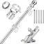 Kit asta bandera 6ft acero inox anillos aluminio sin enredos