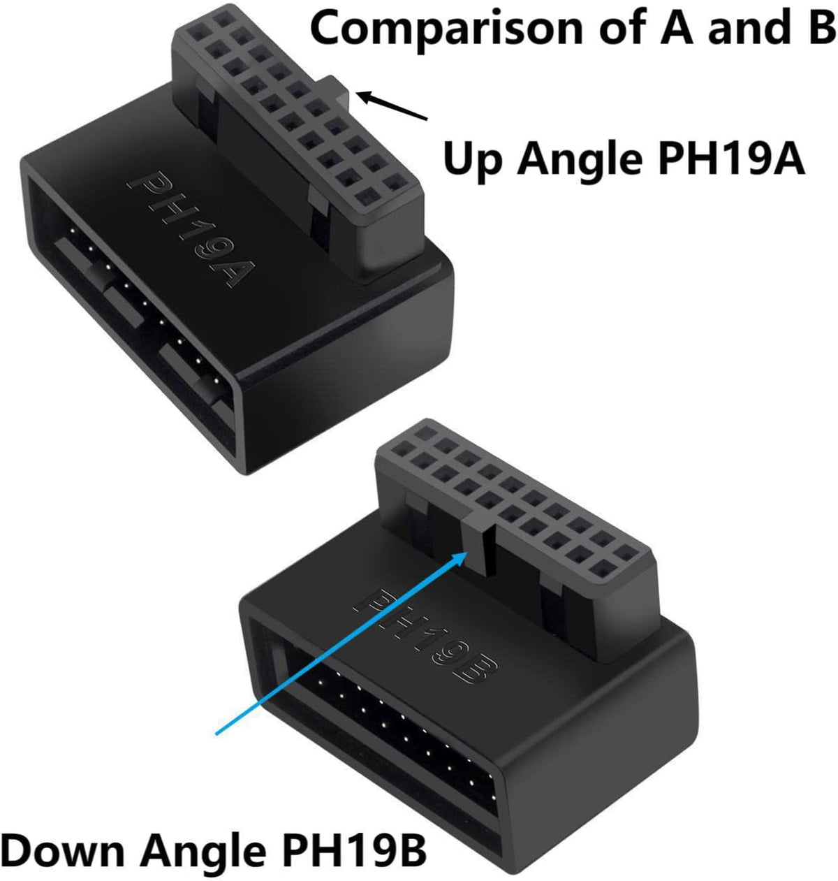 Adaptador USB 3.0 90 grados enchufe ángulo recto placa base