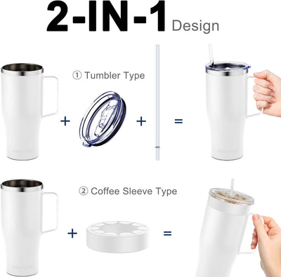 Funda acero inox para café helado con asa reutiliz.