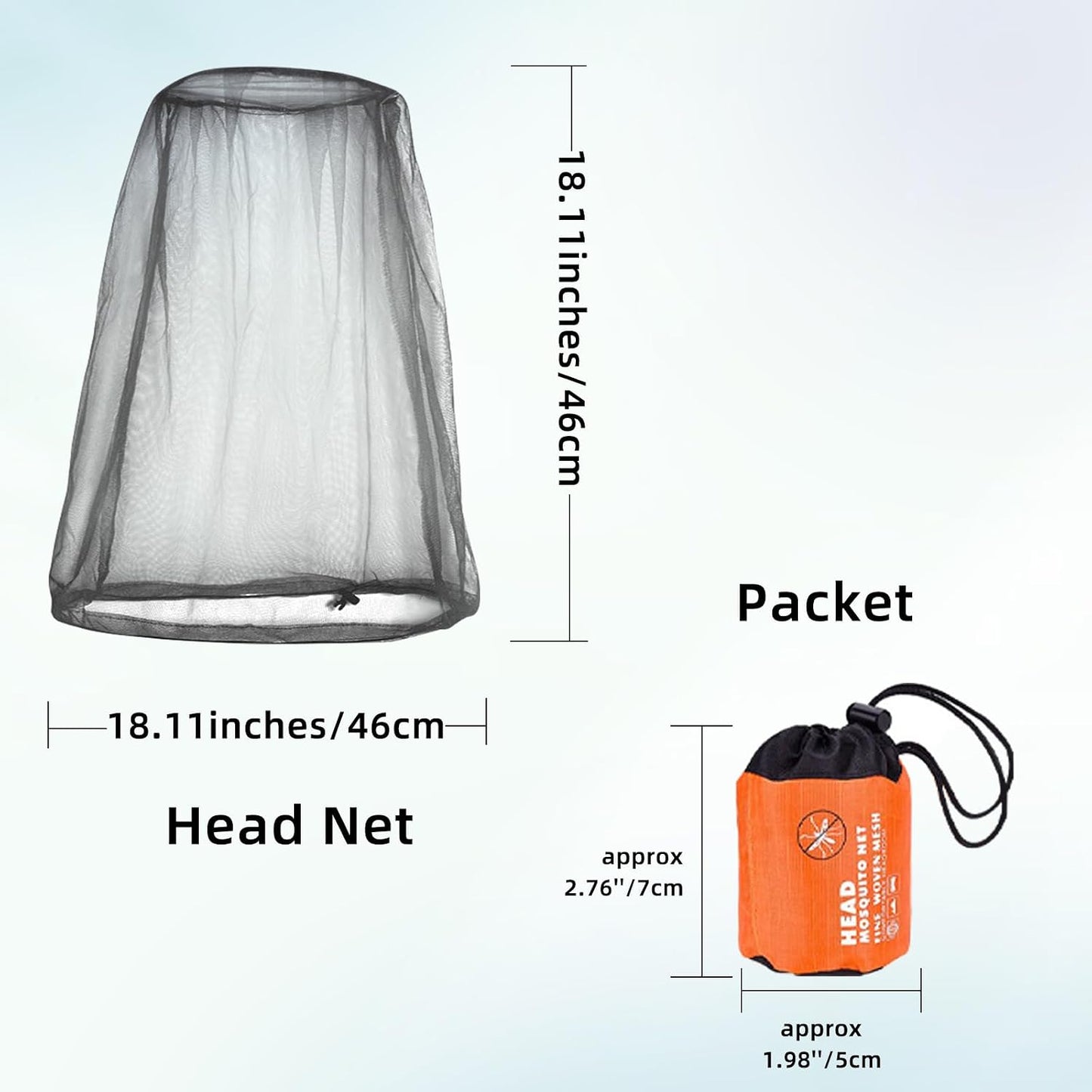6 Fundas Mosquitos Red para Cabeza Malla Protección