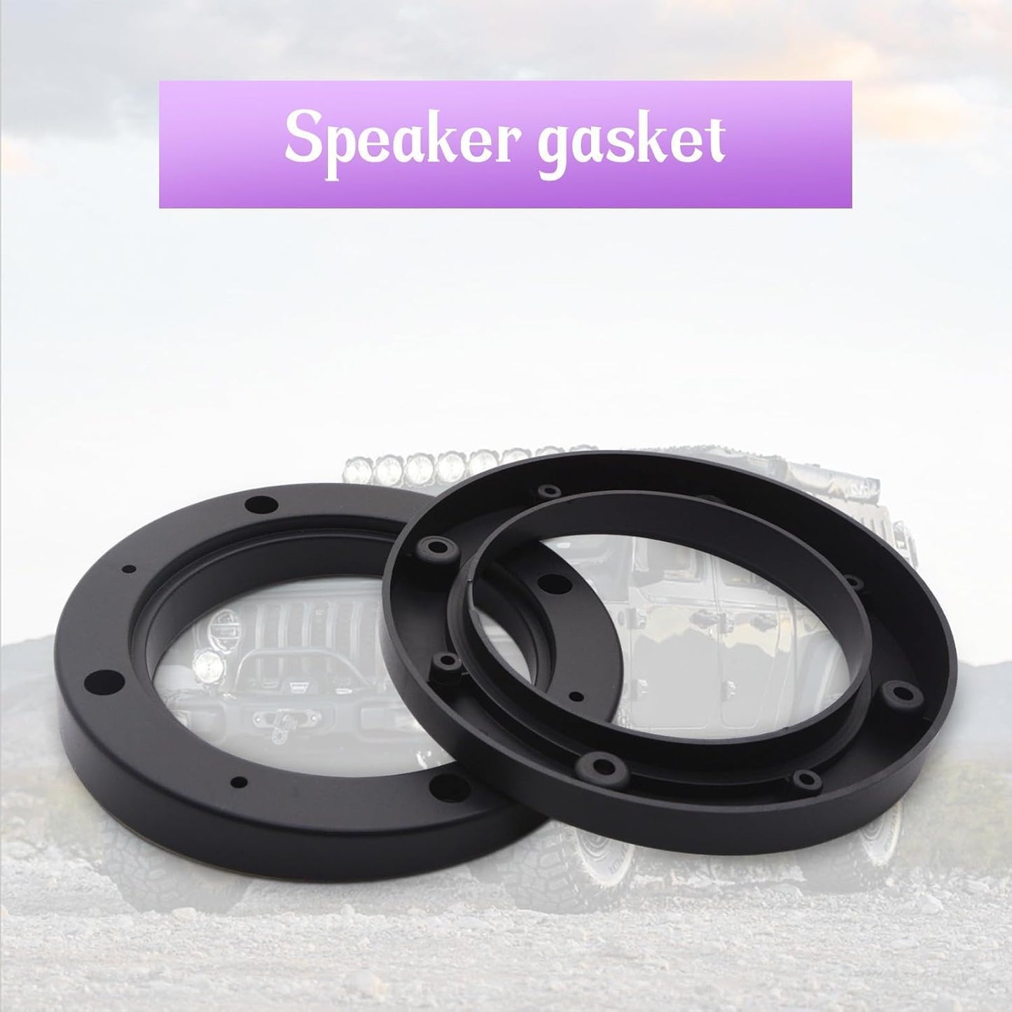 Anillos espaciadores altavoz coche ABS negro ajuste universal
