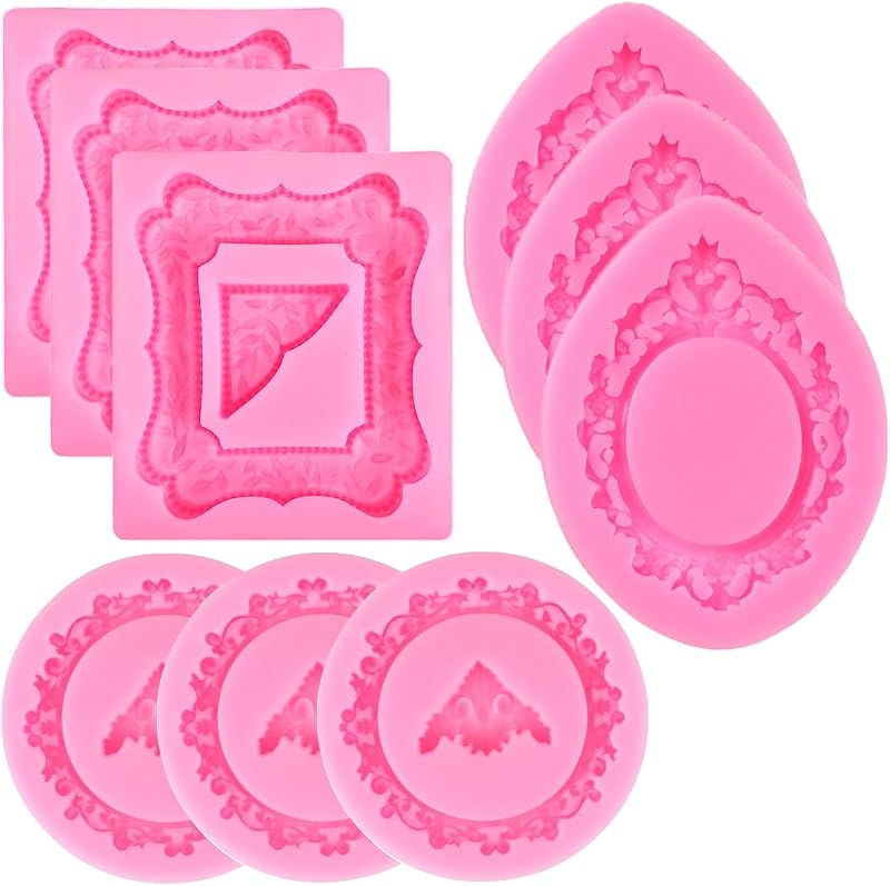 9 Pzas Moldes Silicona Fondant Decoración Cupcakes