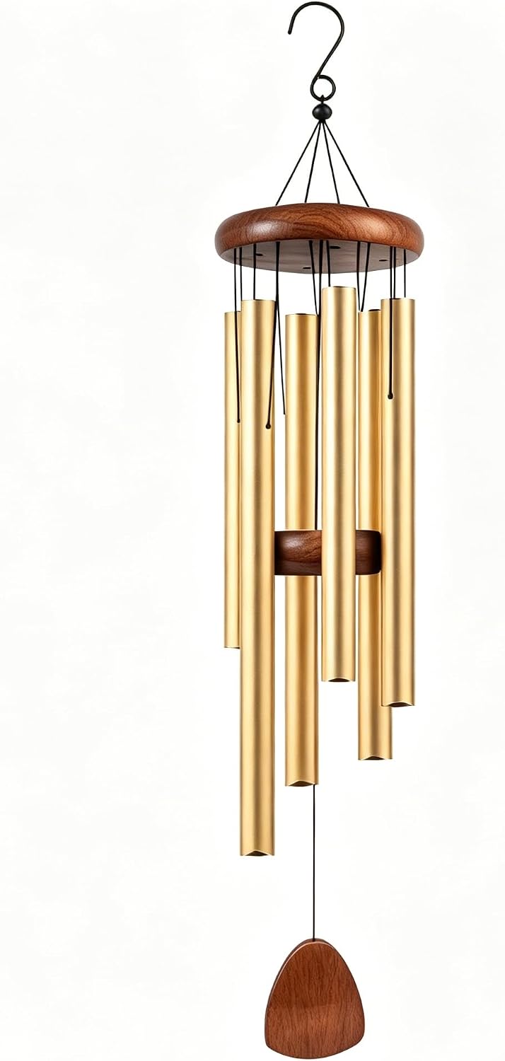 Campanillas viento dorado 37pulg exteriores conmemorativas
